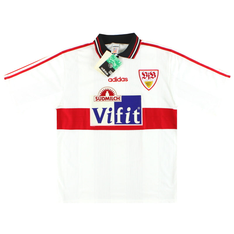 1996-97 Stuttgart adidas Heimtrikot *mit Etikett* L