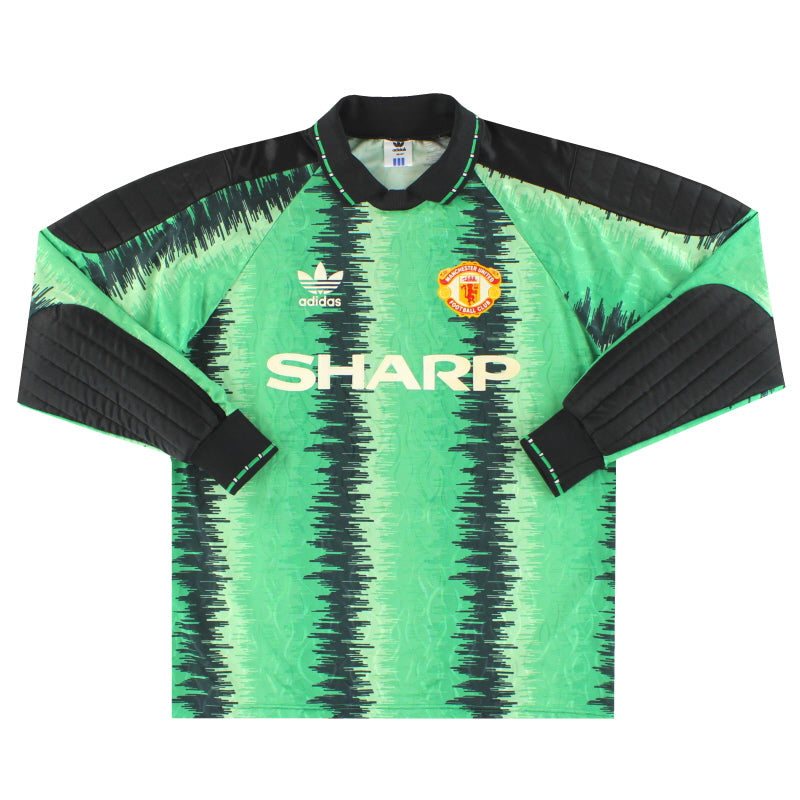 1990-92 Manchester United adidas Torwart-Trikot #1 M