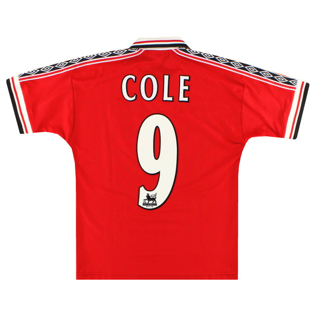 1998-00 Manchester United Umbro Home Shirt Cole #9 Y