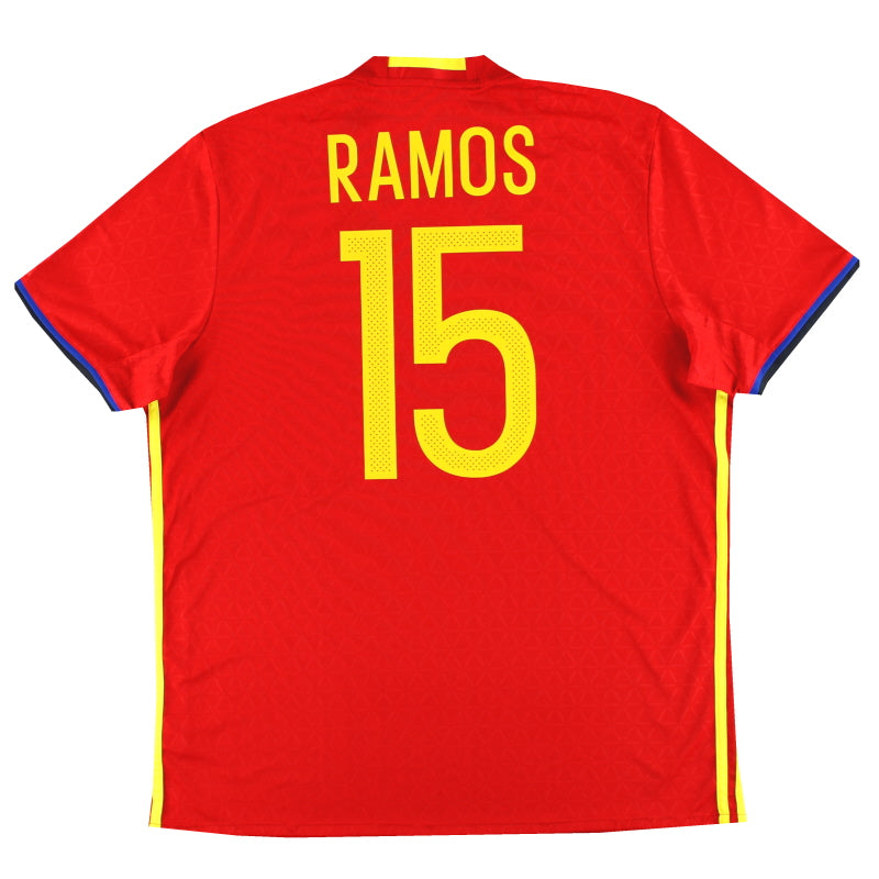 2016-17 Spanien adidas Heimtrikot Ramos #15 XL
