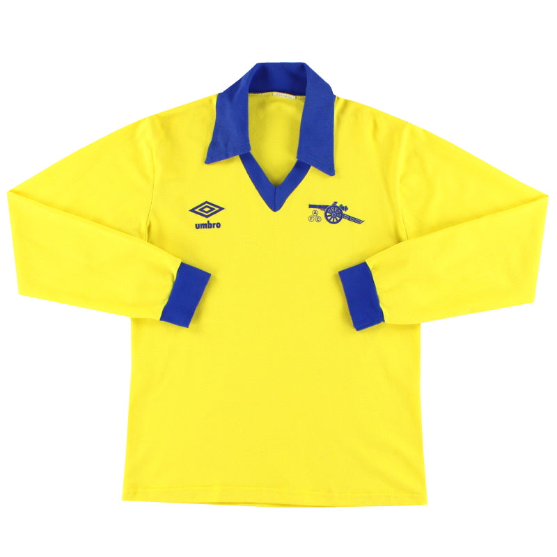 1978-81 Arsenal Umbro Auswärtstrikot Langarm S