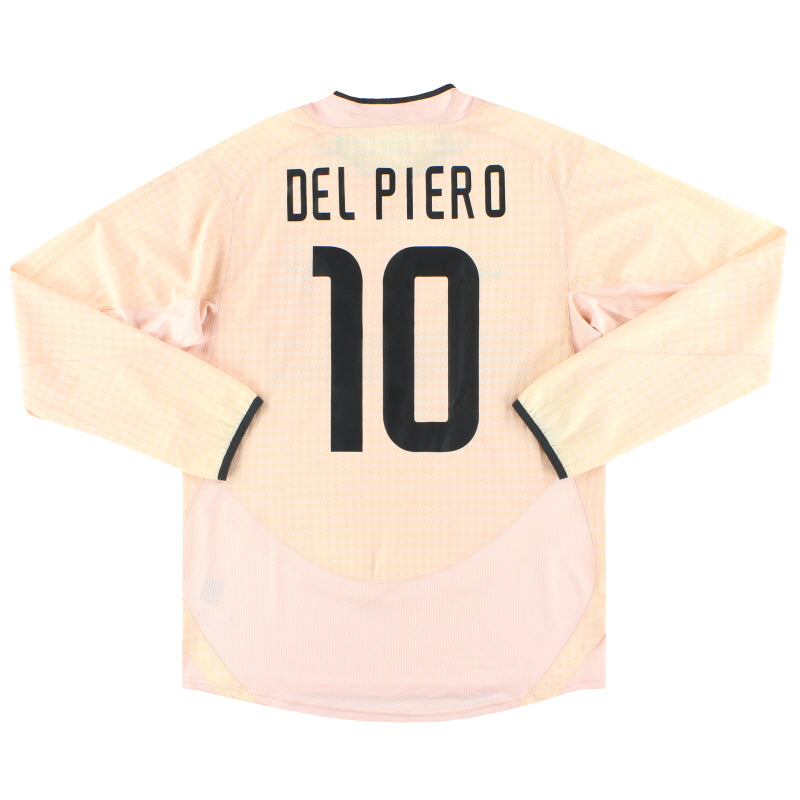 2003-04 Juventus Nike Auswärtstrikot Del Piero #10 Langarm M