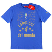 2006-07 Italien Puma 'Campioni Del Mondo' Grafik-T-Shirt *mit Etikett* S