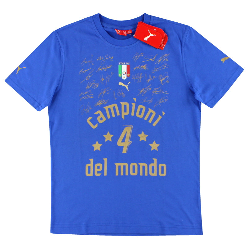 2006-07 Italien Puma 'Campioni Del Mondo' Grafik-T-Shirt *mit Etikett* S