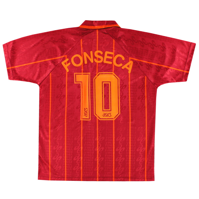 1996-97 Roma Asics Heimtrikot Fonseca #10 *m/Etiketten* XL