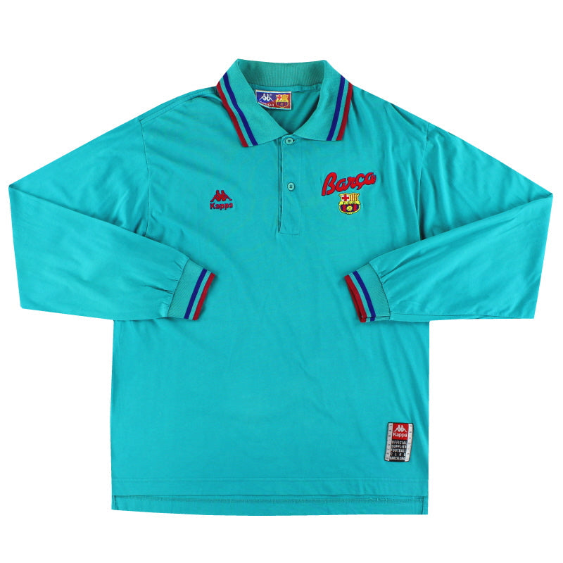 1992-95 Barcelona Kappa Poloshirt L/S *Neuwertig* L