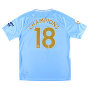 2017-18 Manchester City Nike Heimtrikot Champions #18 XL