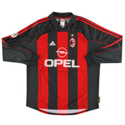 2000-02 AC Mailand adidas Spielerversion Heimtrikot #13 Langarm XL