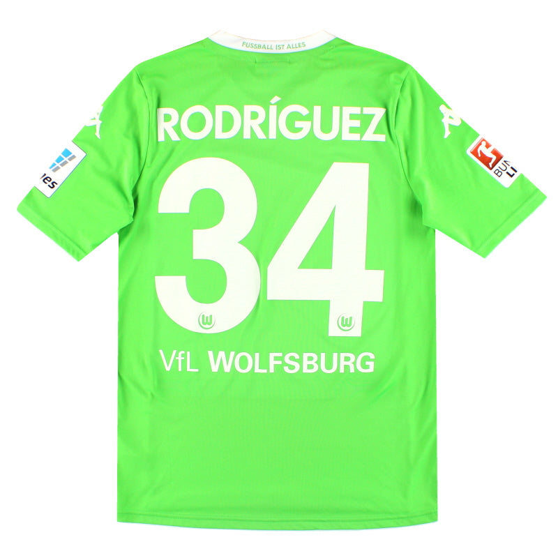 2014-15 Wolfsburg Kappa Heimtrikot Rodriguez #34 S