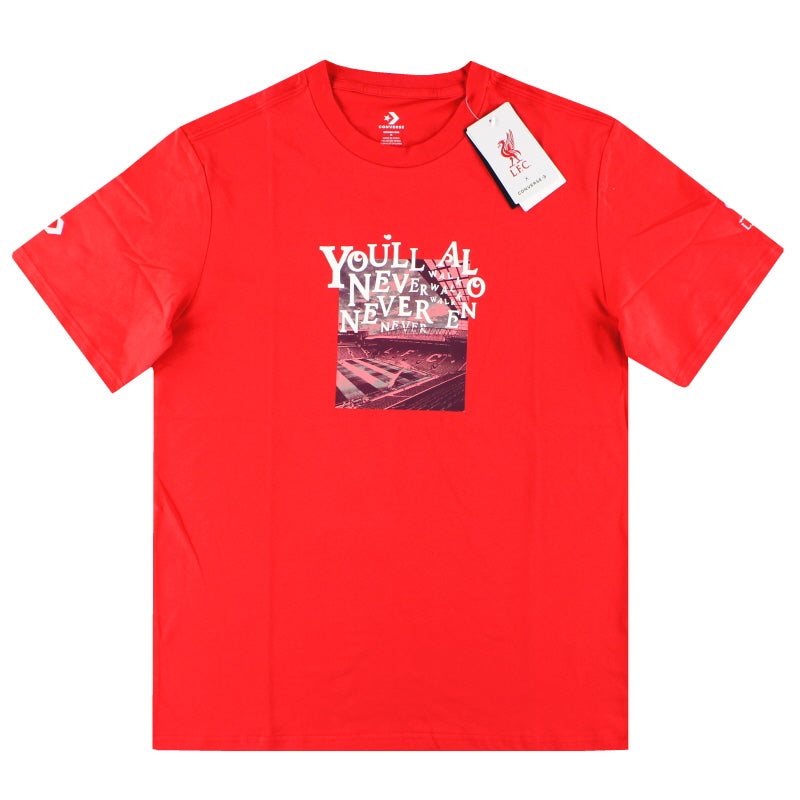 2023-24 Liverpool x Converse 'YNWA' Grafik-T-Shirt *BNIB* M