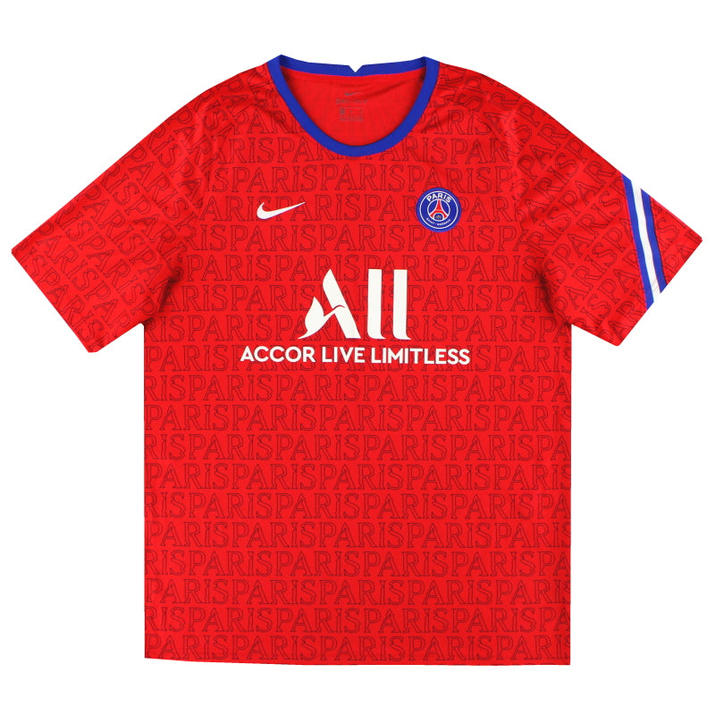 2020-21 Paris Saint-Germain Nike Breathe Vorbereitungs-Trikot *Neuwertig* XL