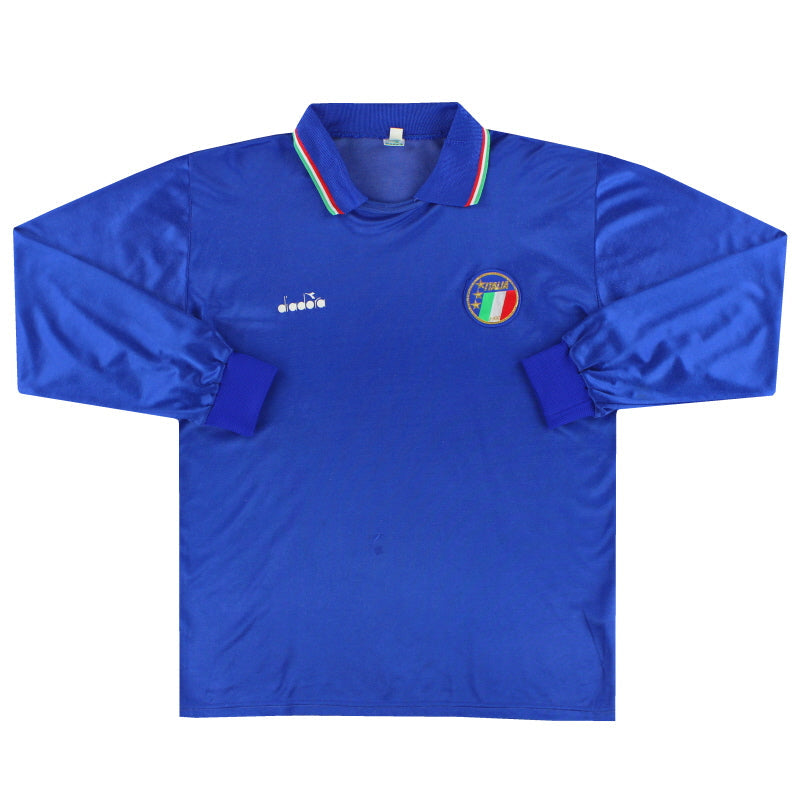 1986-90 Italien Diadora Heimtrikot L/S M