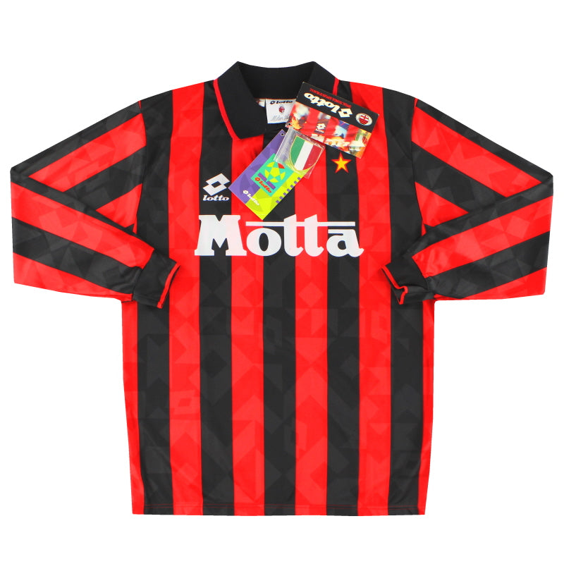 1993-94 AC Mailand Lotto Heimtrikot L/S *mit Etikett* M