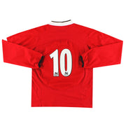 2004-06 Manchester United Nike Heimtrikot L/S #10 L