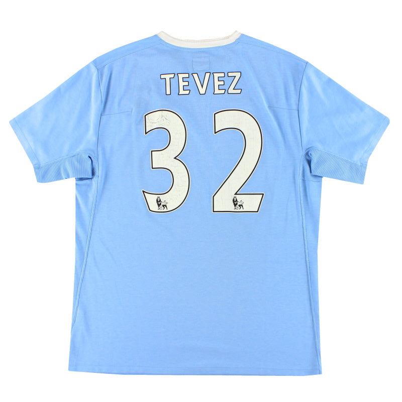 2009-10 Manchester City Umbro Home Shirt Tevez #32 L