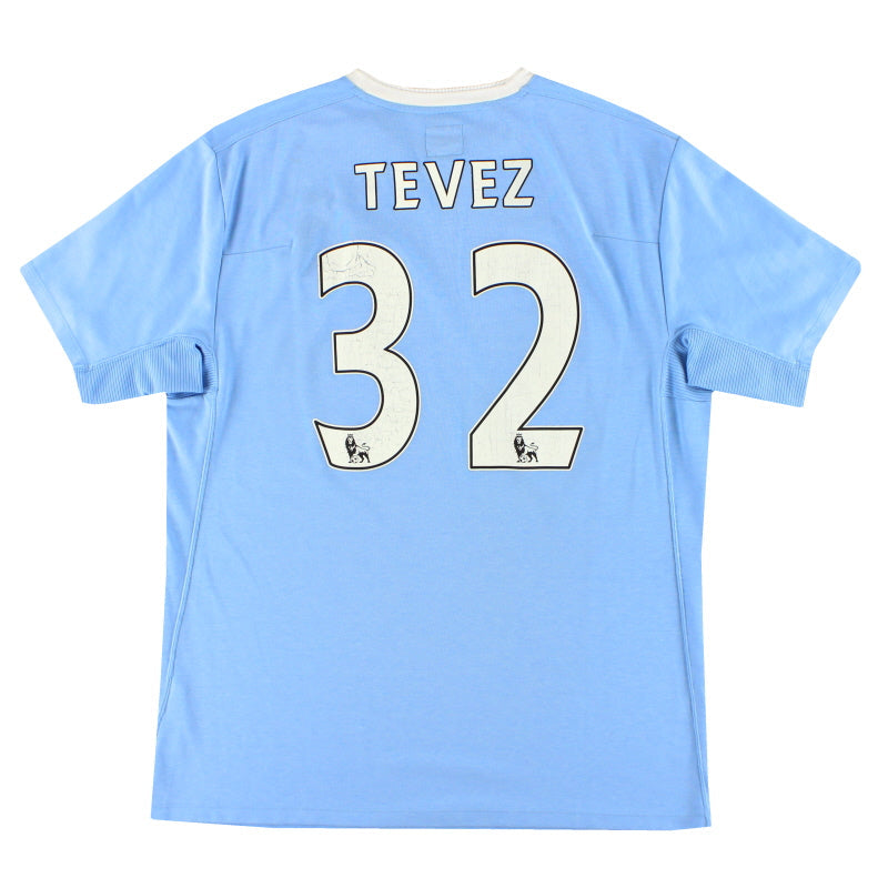 2009-10 Manchester City Umbro Heimtrikot Tevez #32 L