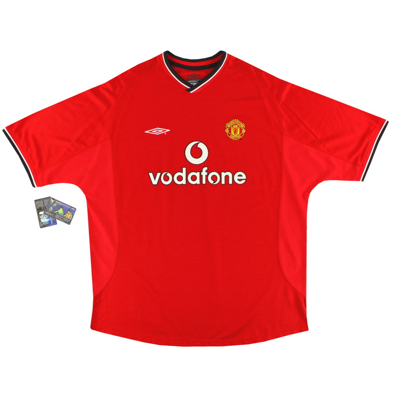 2000-02 Manchester United Umbro Heimtrikot *m. Etiketten* XXL