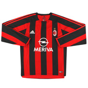 2003-04 AC Mailand adidas Spieler-Heimtrikot #7 L/S *Neuwertig* S