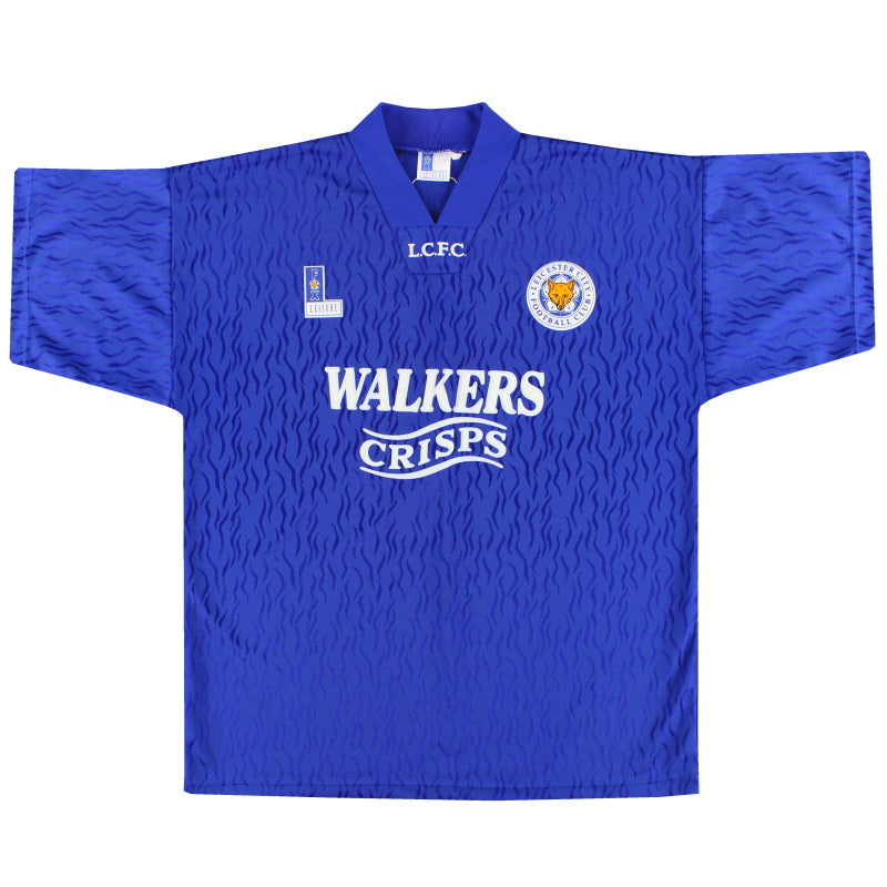 1992-94 Leicester Fox Leisure Heimtrikot *Neuwertig* XL