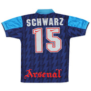 1994-95 Arsenal Nike Auswärtstrikot Schwarz #15 S