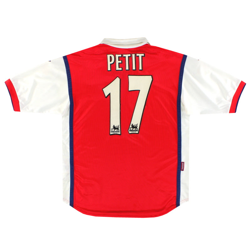 1998-99 Arsenal Nike Heimtrikot Petit #17 XL
