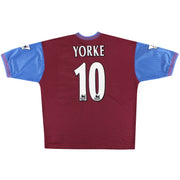 1997-98 Aston Villa Reebok Heimtrikot Yorke #10 XL