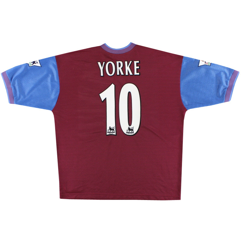 1997-98 Aston Villa Reebok Heimtrikot Yorke #10 XL