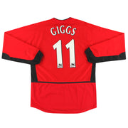 2002-04 Manchester United Nike Heimtrikot Giggs #11 Langarm M
