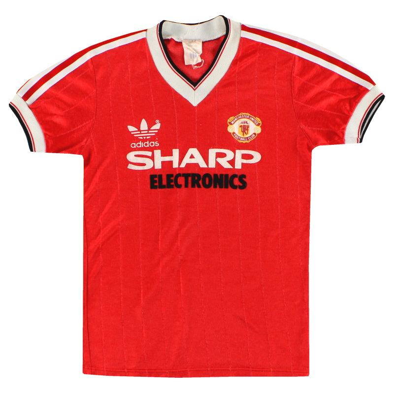 1982-83 Manchester United adidas Heimtrikot Jungen L