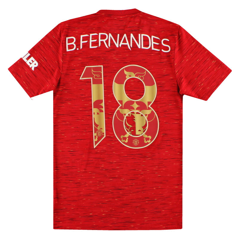 2020-21 Manchester United adidas „Chinesisches Neujahr“ Heimtrikot B.Fernandes #18 XS