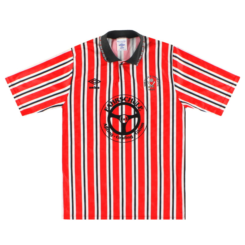 1990-92 Sheffield United Umbro Heimtrikot #11 M