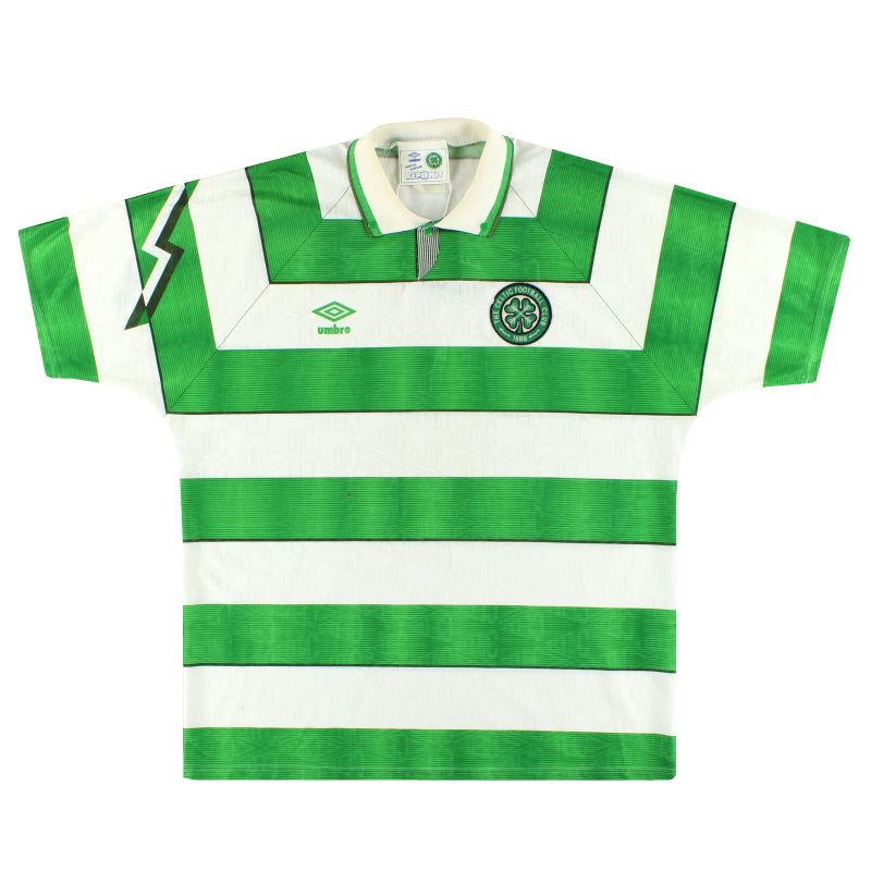 1991-92 Celtic Umbro Heimtrikot XL
