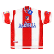 1999-00 Atletico Madrid Reebok Heimtrikot *m/Etiketten* L