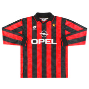 1994-95 AC Mailand Lotto Spielerversion Heimtrikot L/S L