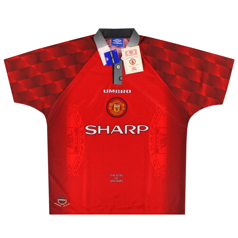 1996-98 Manchester United Umbro Heimtrikot *m. Etiketten* L