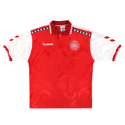 1996-98 Dänemark Hummel Heimtrikot XL