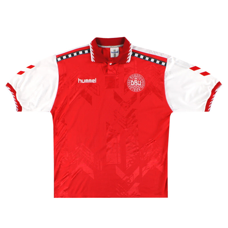 1996-98 Dänemark Hummel Heimtrikot XL
