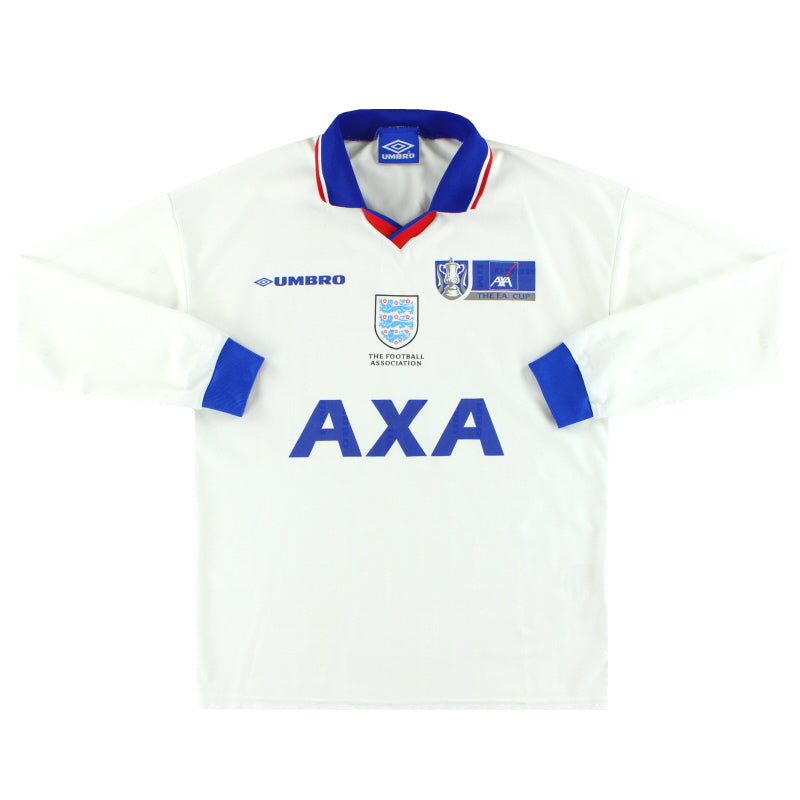 1998-99 England Umbro FA Cup Trainingsshirt L/S M