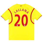 2014-15 Liverpool Warrior Auswärtstrikot Lallana #20 *Neuwertig* L