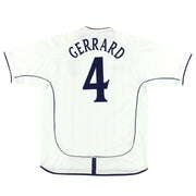 2001-03 England Umbro Heimtrikot Gerrard #4 L