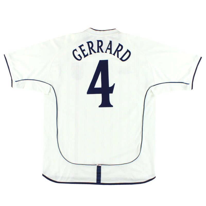 2001-03 England Umbro Heimtrikot Gerrard #4 L