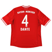 2013-14 FC Bayern München adidas Heimtrikot Dante #4 XL