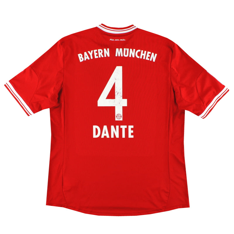 2013-14 FC Bayern München adidas Heimtrikot Dante #4 XL
