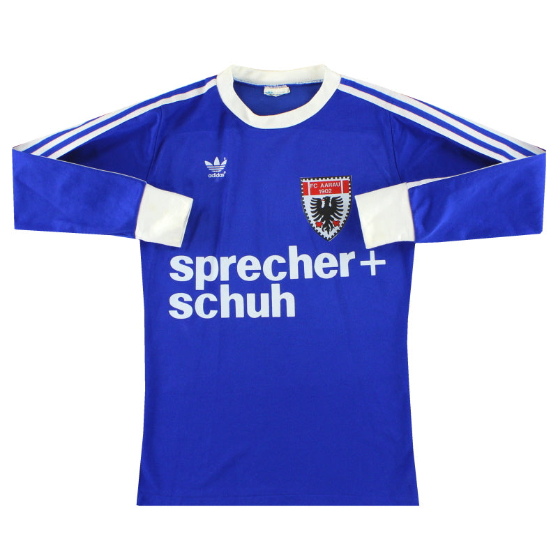 1982-83 FC Aarau adidas Heimtrikot L/S *Neuwertig* #13 S