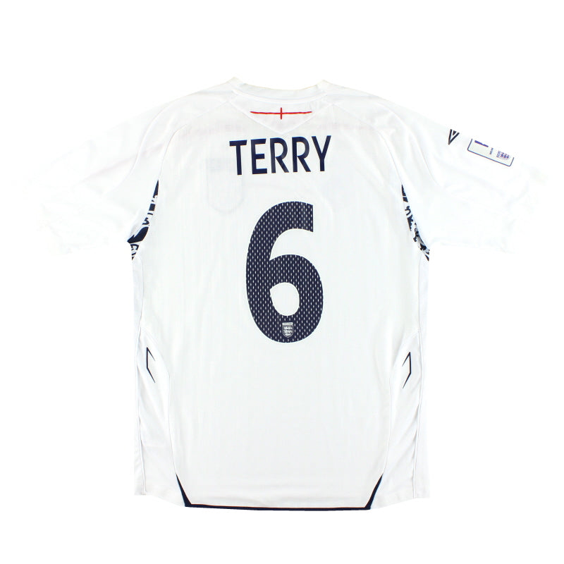 2007-09 England gegen Brasilien Umbro Heimtrikot Terry #6 L