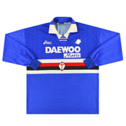 1998-99 Sampdoria Asics Heimtrikot Langarm XL