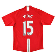 2007-08 Manchester United Nike Heimtrikot Vidic #15 S