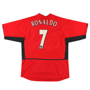 2002-04 Manchester United Nike Heimtrikot Ronaldo #7 *Neuwertig* L
