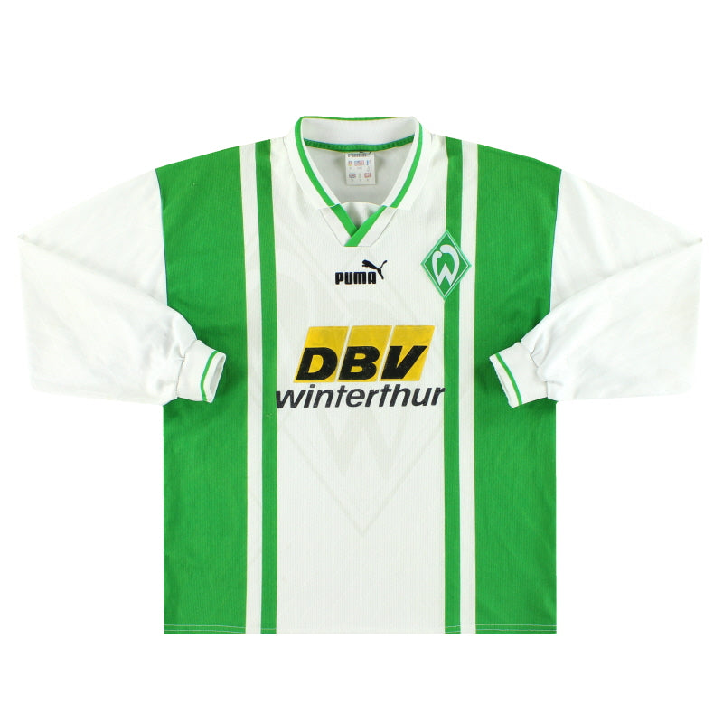 1996-97 Werder Bremen Puma Heimtrikot langarm
