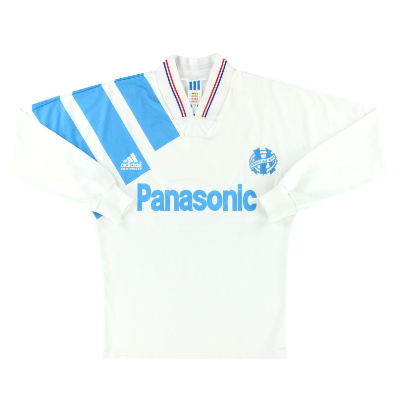 1991-92 Olympique Marseille adidas Heimtrikot Langarm S